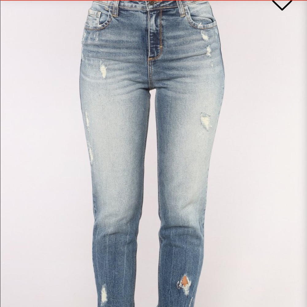 Fashion Nova distressed jeans